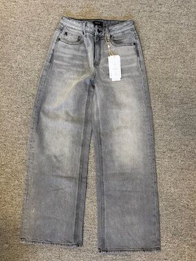 Quince Gray Wide-Leg Denim Jeans